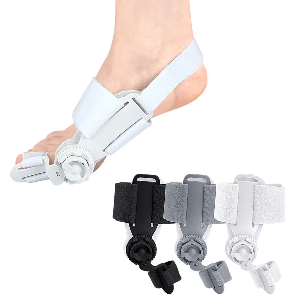 Bunion Corrector for Women & Men - Adjustable Knob Brace with Toe Separator & Anti-Slip Heel Strap, Big Toe Pain Relief (1PC)