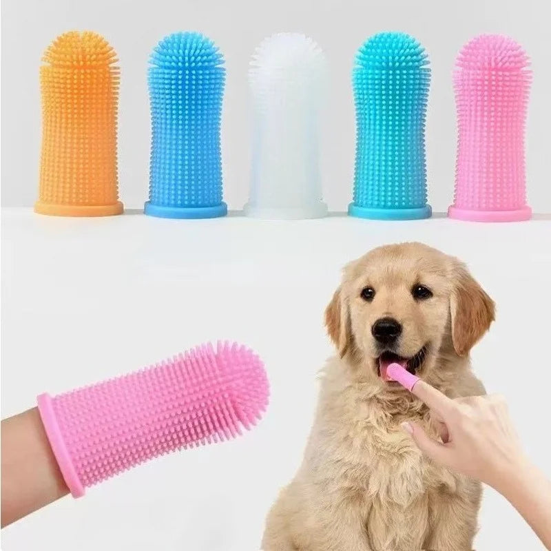 3-Sided Pet Toothbrush Dog Plastic Toothbrush Removing Tartar