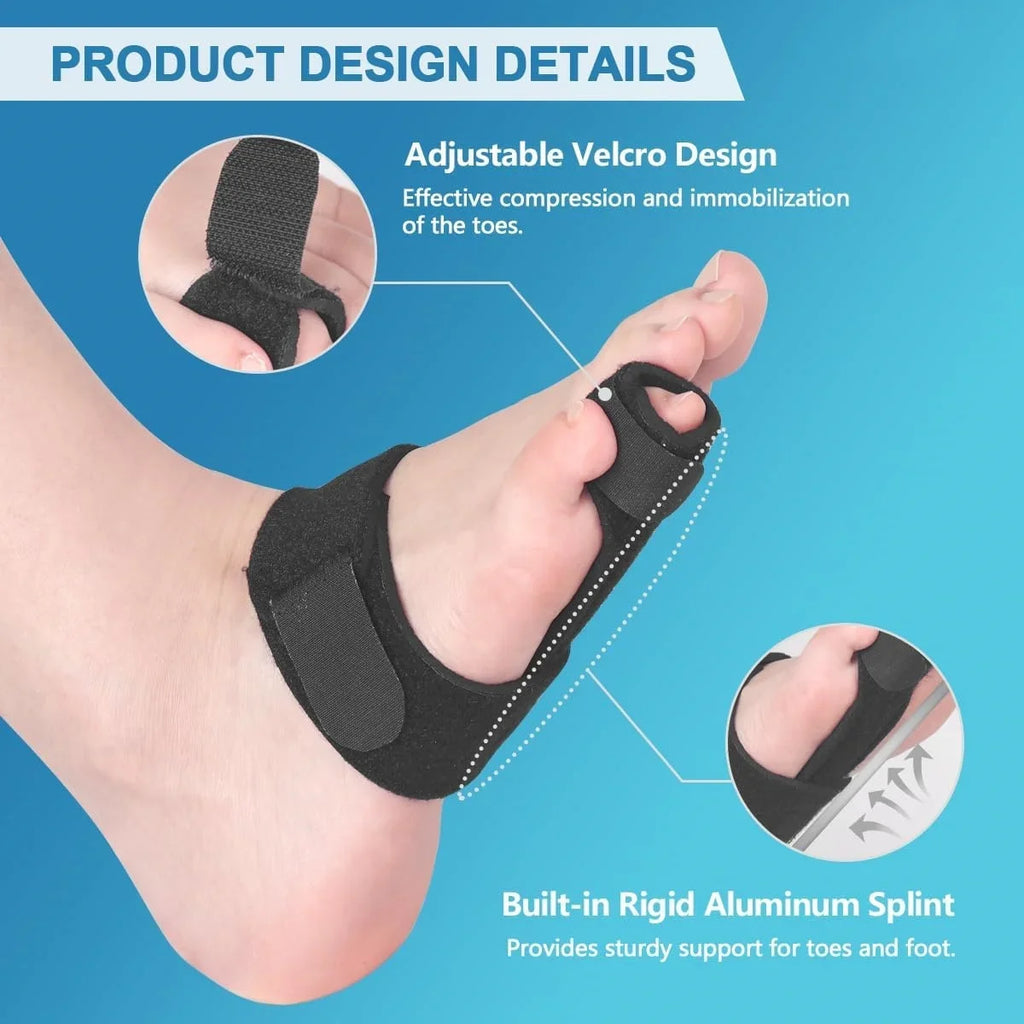 1PC Toe Splint for Hammer Toes, Crooked & Bent Toes – Adjustable Toe Brace for Straightening, Broken Toe Relief & Alignment