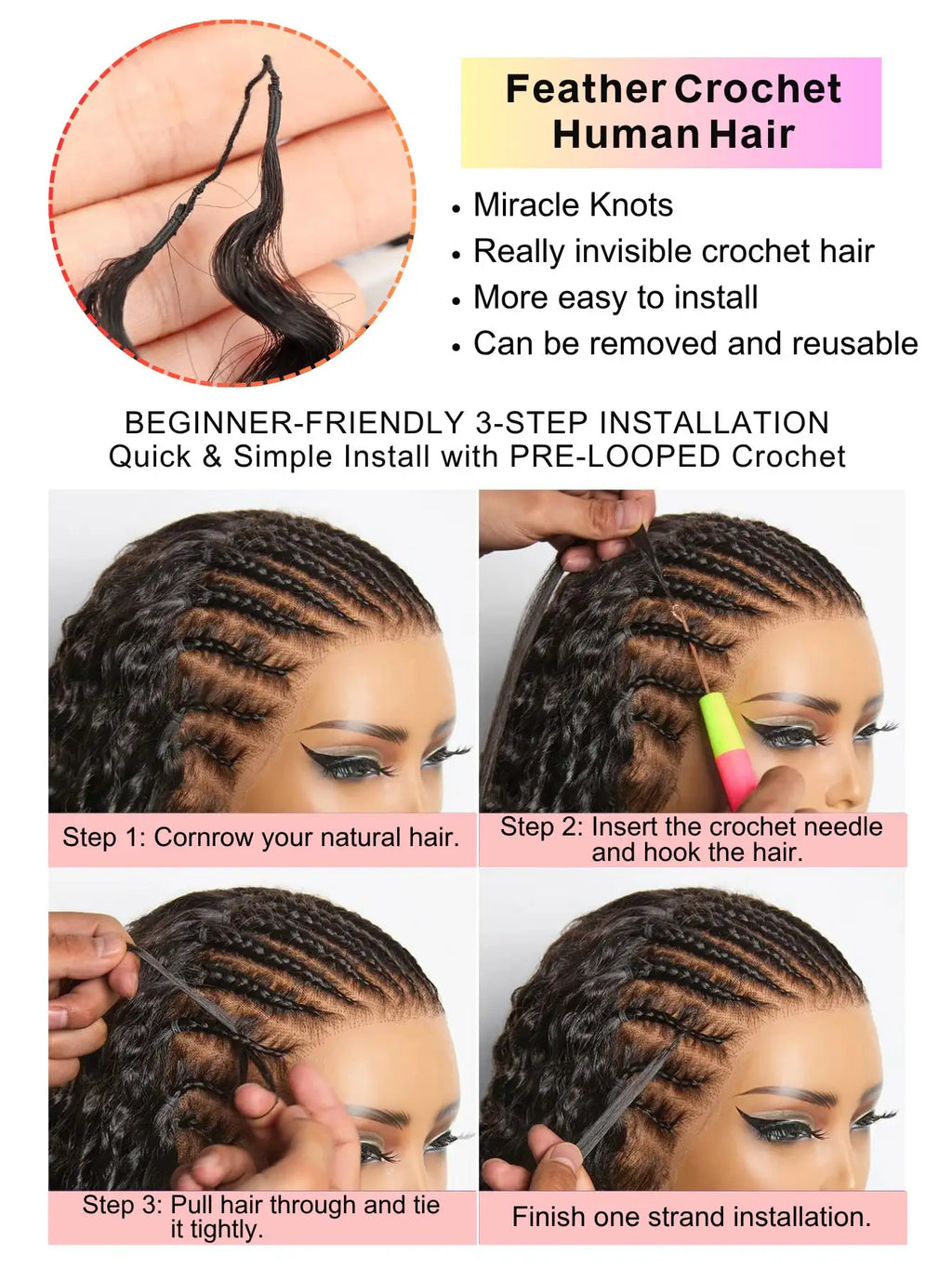 30 Inch Chocolate Brown Burmese Curly Human Hair Knotless Crochet