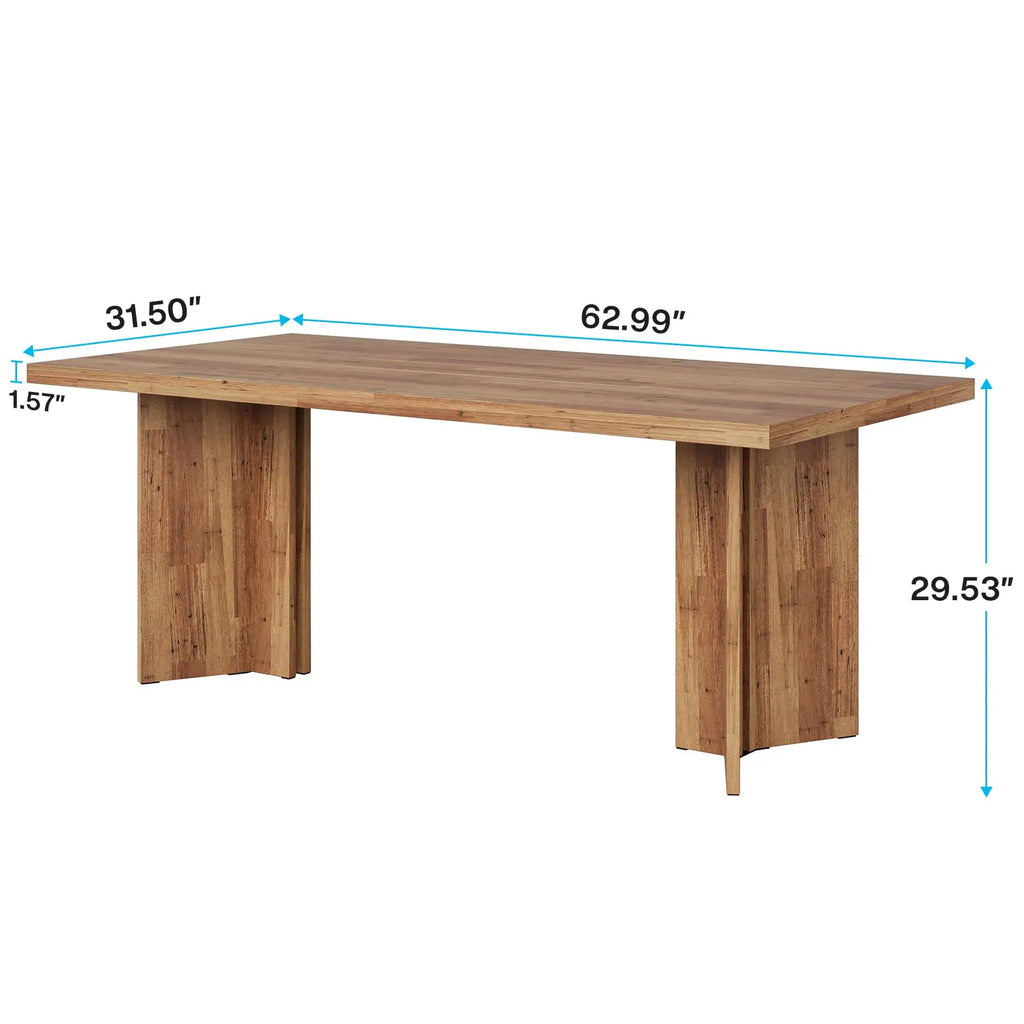 63-Inch Farmhouse Rectangular Dining Table