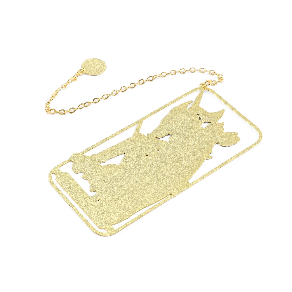 Cute Anime Pet Genie Book Mark Girl Fan Collection Metal Bookmarks Gift for Book Lover, Girl Book Accessories Reading Marker