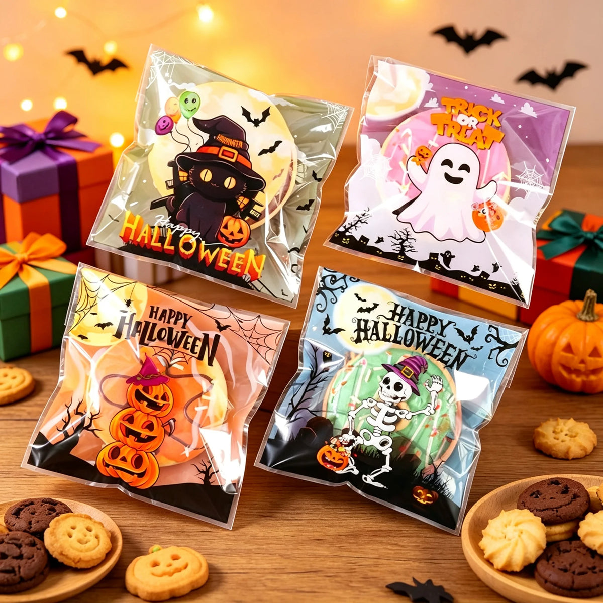 Self-Sealing Spooky Halloween Candy Bags