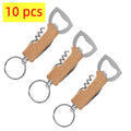 10Pcs Wooden Bottle Opener Home Supplies Beer Opener Kitchen Accesories Wine Opener Drink  Wedding Gifts For Guests