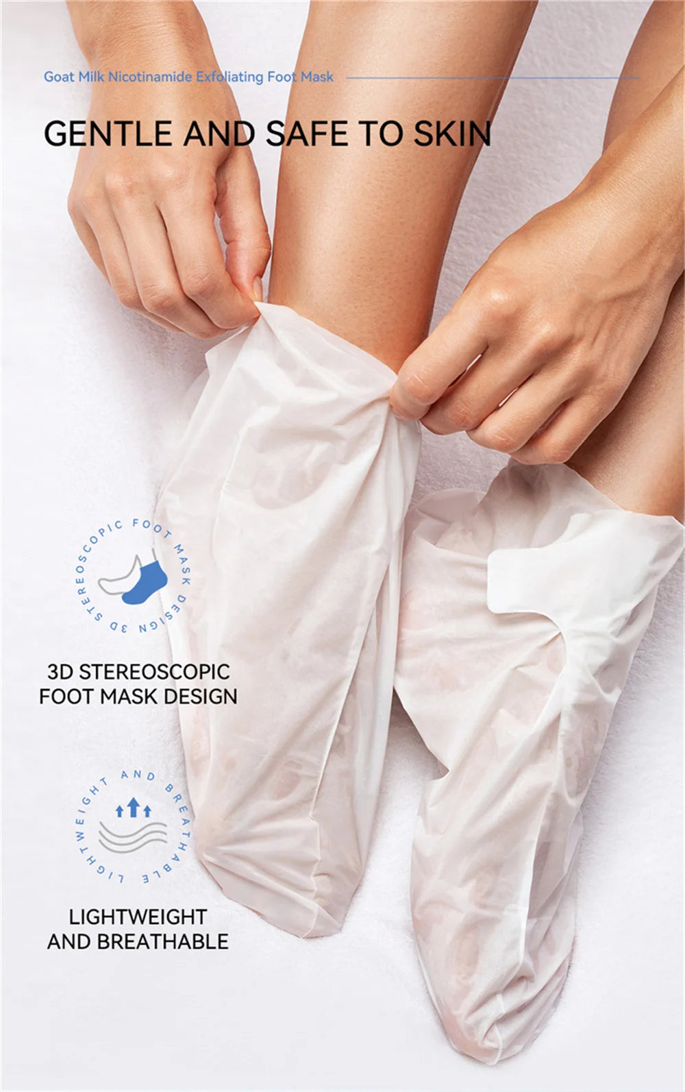 Exfoliating Foot Mask Feet Peeling Mask Spa Socks Smooth Dead Skin Remover Moisturizing Whitening Anti-Cracked Foot Skin Care