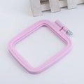 Oval/Square Plastic Embroidery Hoops Frame Color Embroidery Hoop Rings For Household DIY Cross Stitch Sewing Needlecraft Tools