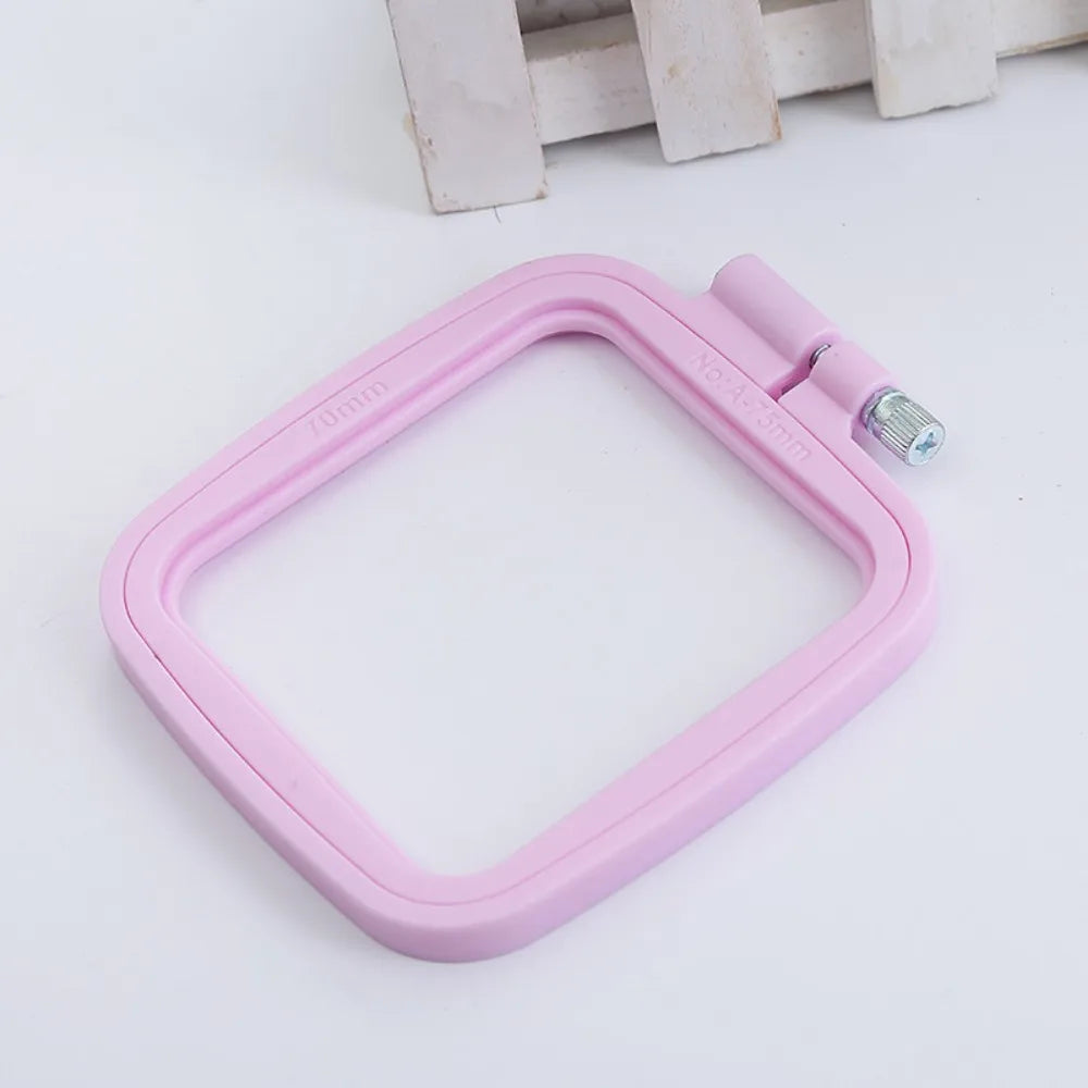 Oval/Square Plastic Embroidery Hoops Frame Color Embroidery Hoop Rings For Household DIY Cross Stitch Sewing Needlecraft Tools