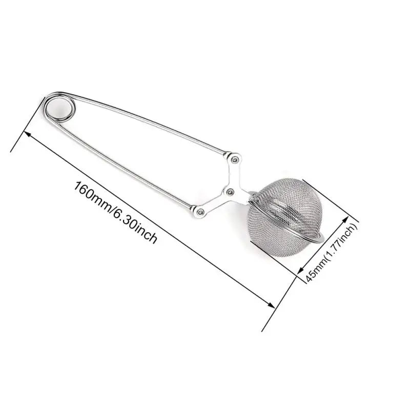 1-4pcs Reusable Steel Tea Infuser Sphere Mesh Tea Strainer Filter Herb Kitchen Gadget Handle Diffuser Coffee Tea Infuser Handle