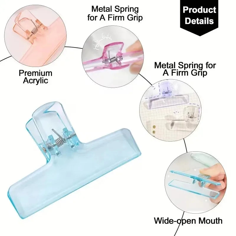 1Pc Creative Transparent Jelly Clip Storage Supplies Stationery School