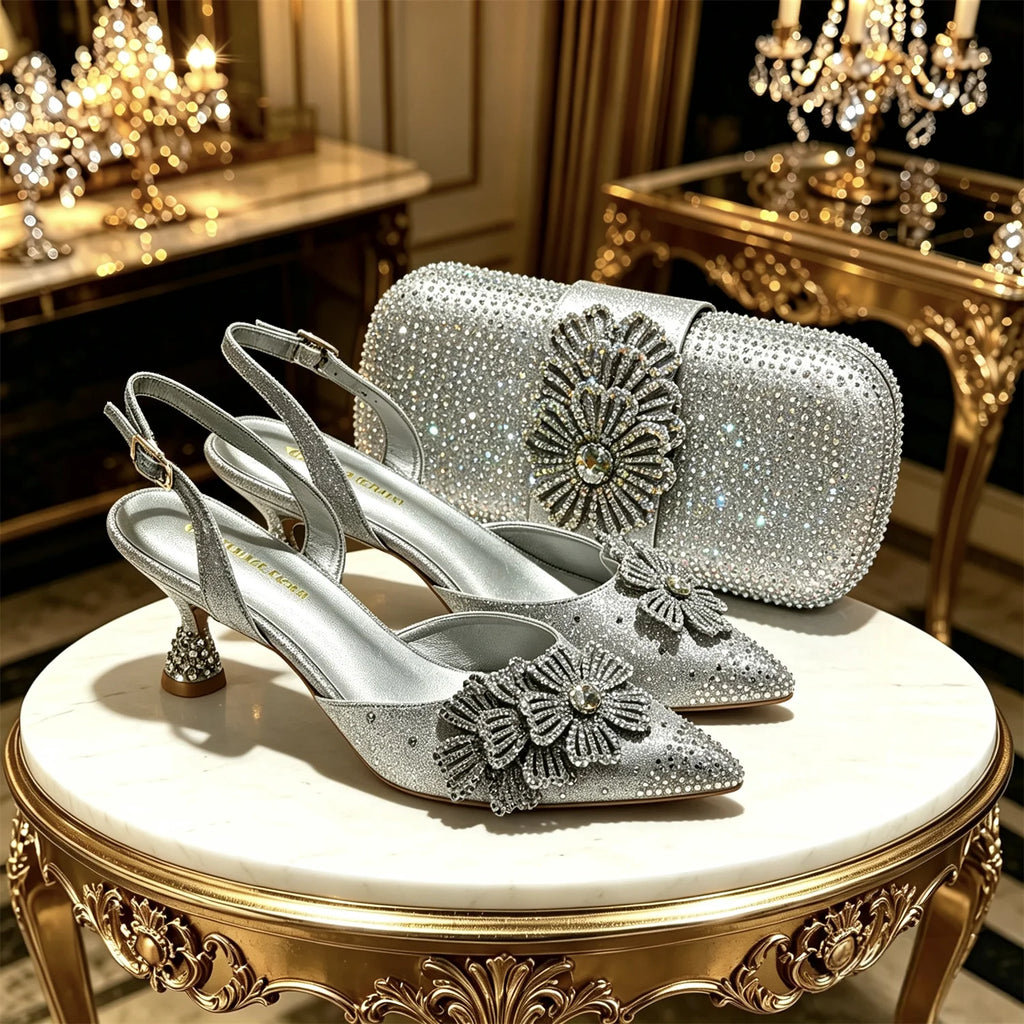 Latest Design Shoe and Bag Set for Nigeria Party