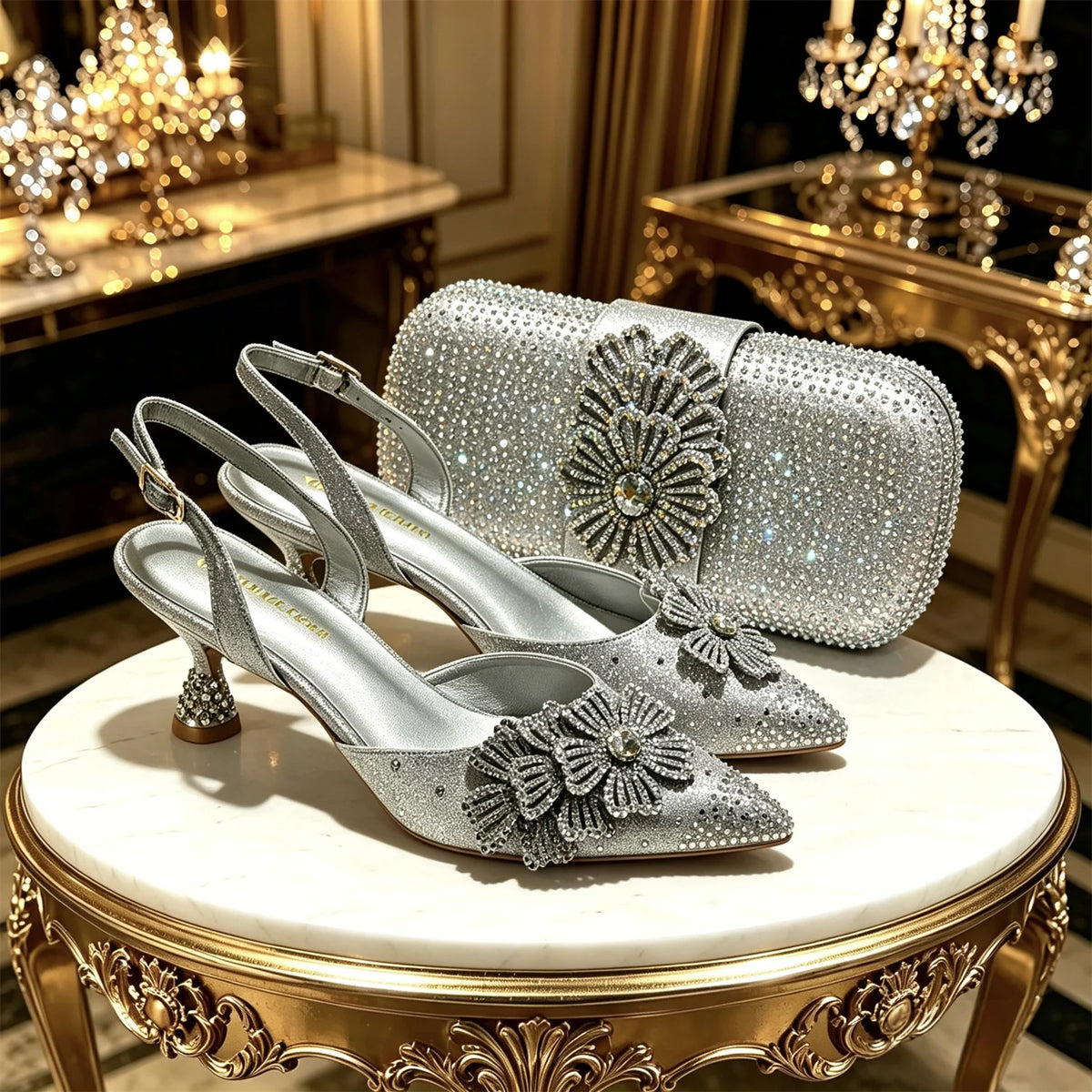 Latest Design Shoe and Bag Set for Nigeria Party
