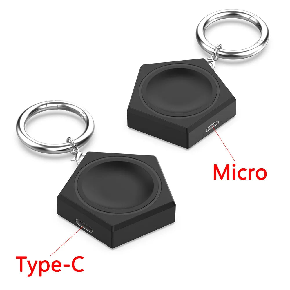 Portable Charger for Samsung Galaxy Ultra 2025/Watch 8/ 7/6 Classic/5/5 Pro/Active 2/Watch4/3 Magnetic Keychain Wireless Charger
