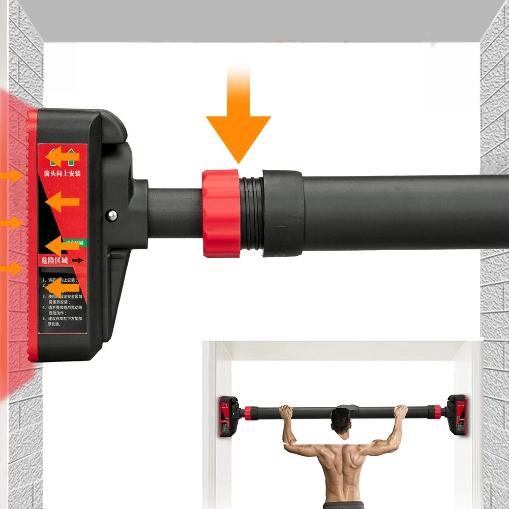 Strength Training Pull-up Bars with Level Gauge 69-92cm Adjustable