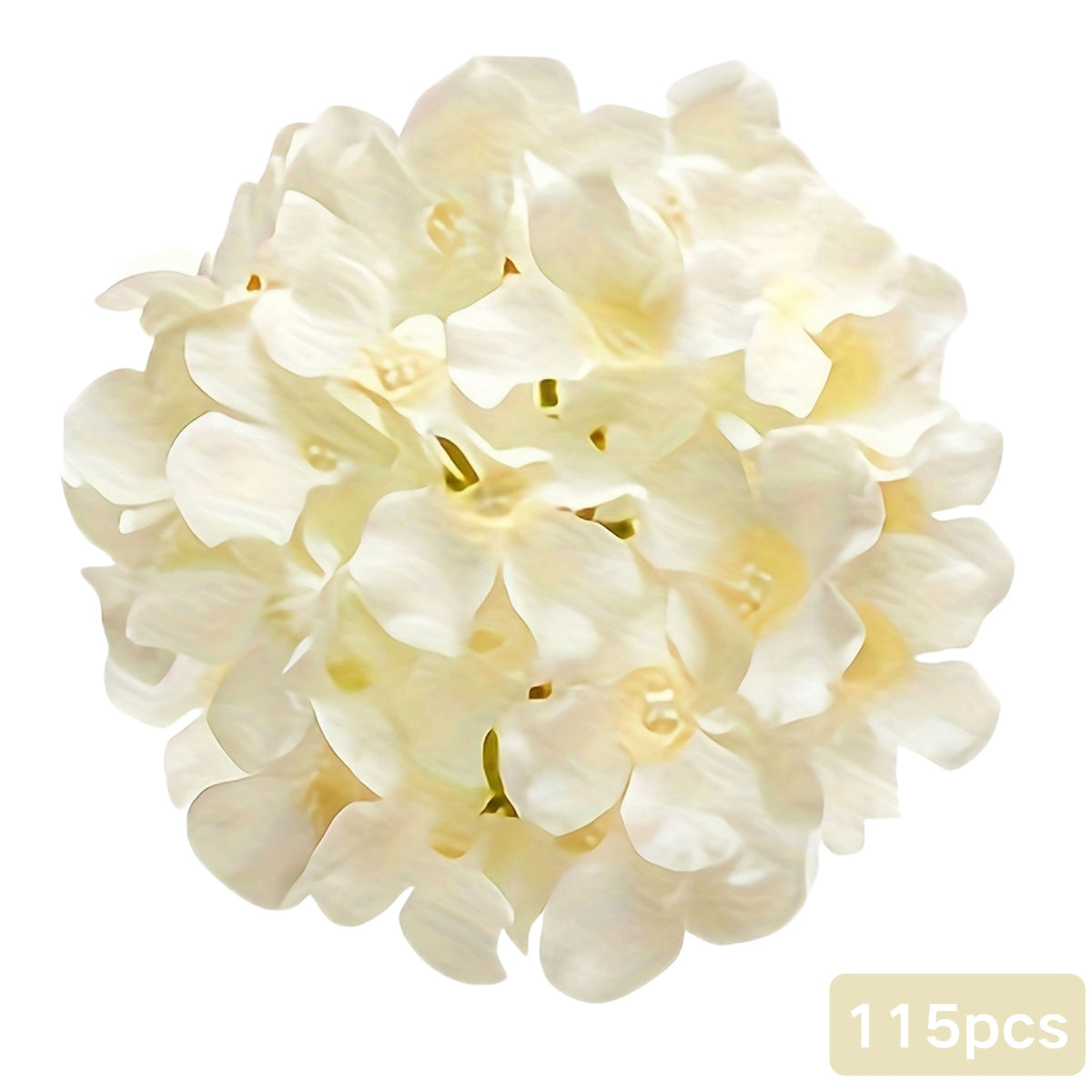Champagne Artificial Hydrangea Flowers with Stems - Realistic Touch