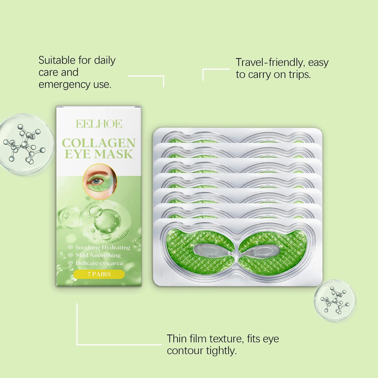 Collagen Eye Mask Patches Moisturizing Firming Anti Dark Circles Remove Eye Bags Eyes Care Gel Masks Pads Eyes Skin Care