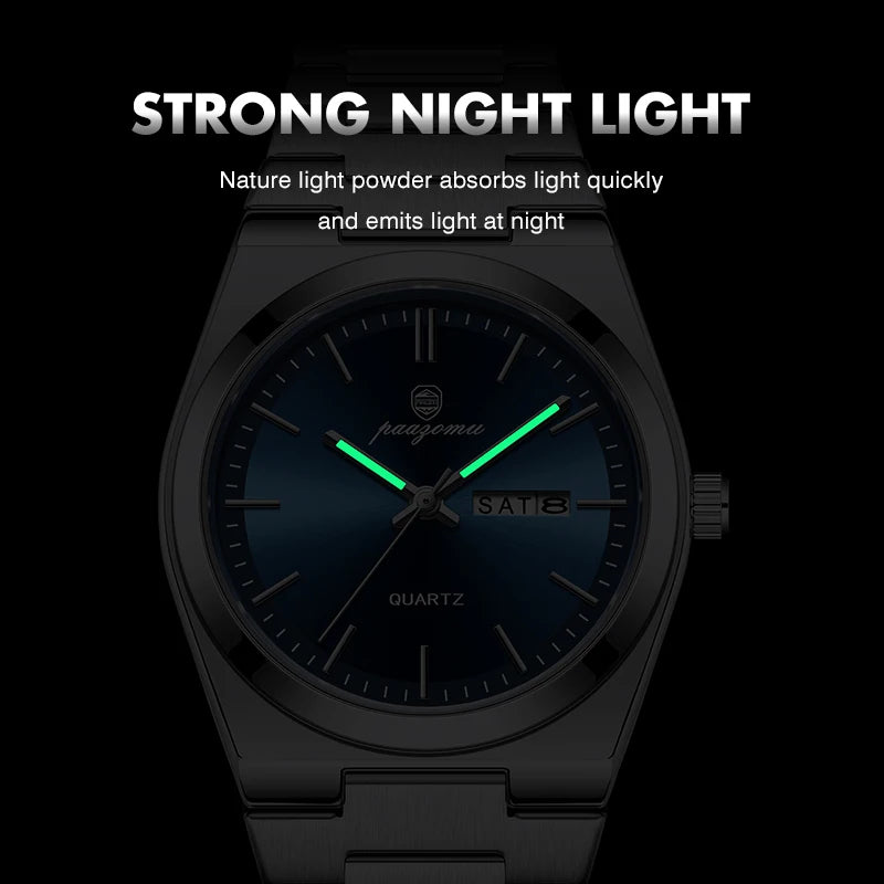 PAAZOMU Ultra Thin Quartz Watch Men Women Minimalist Style
