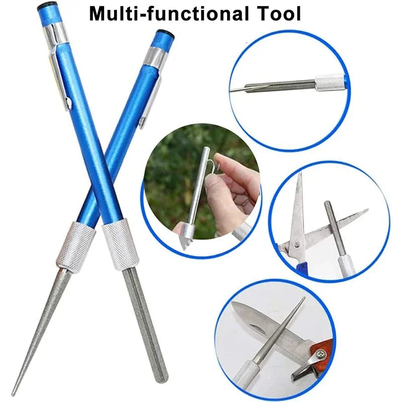 400 Mesh Fishing Hook Sharpener Pen Sharpener High Quality Outdoor Tool Diamond Pen Shaped Knife Sharpener Hand Tool