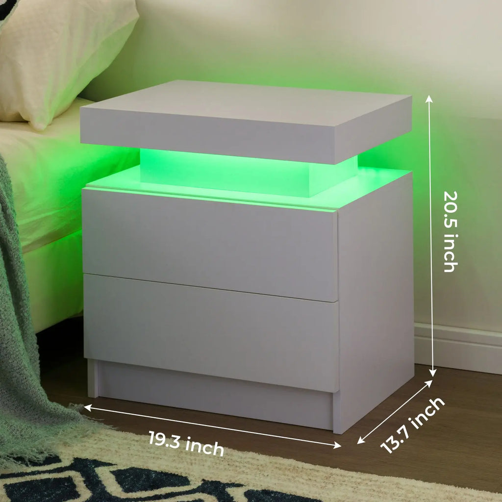 Cubehom Nightstand Set of Nightstand with 2 Drawers