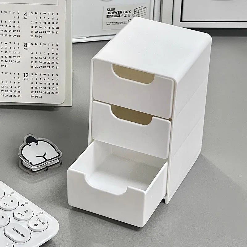 For Desk Perfect for Office Supplies Jewelry Cosmetics Storage Desk Organizer Mini Chic 3-Tier Drawer Organizer
