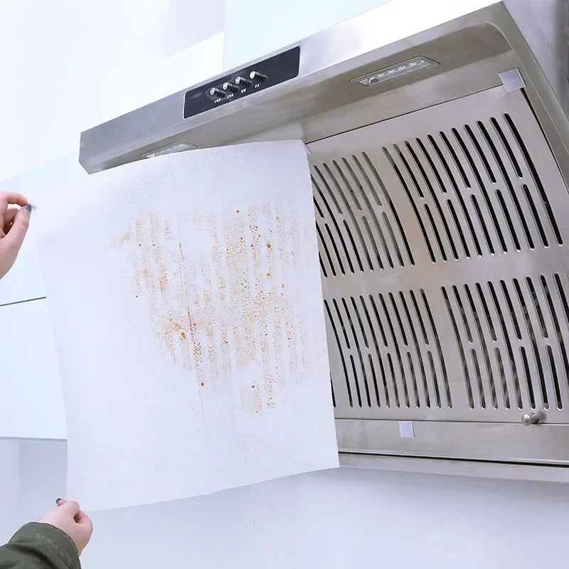 5/10M Disposable Hood Oil Filter Paper Non-woven Cooker Hood Extractor Fan Filter Kitchen Hood Grease Anti Oil Cotton