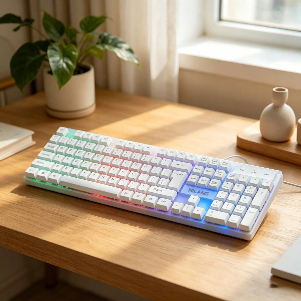 K6 Wired Gaming Keyboard, RGB Backlit, 104 Keys