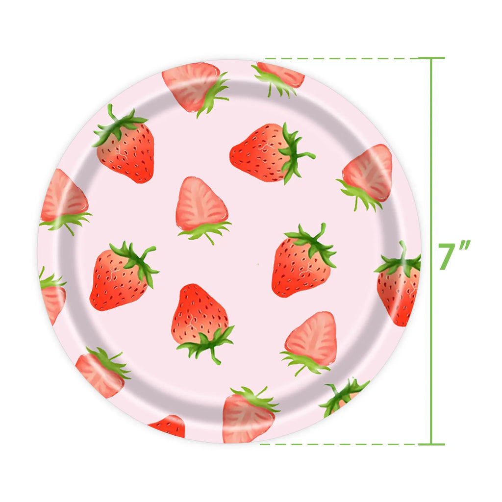Strawberry Sets Birthday Decoration Party Disposable Paper Napkins Cups Plates Tablecloths Party Supplies