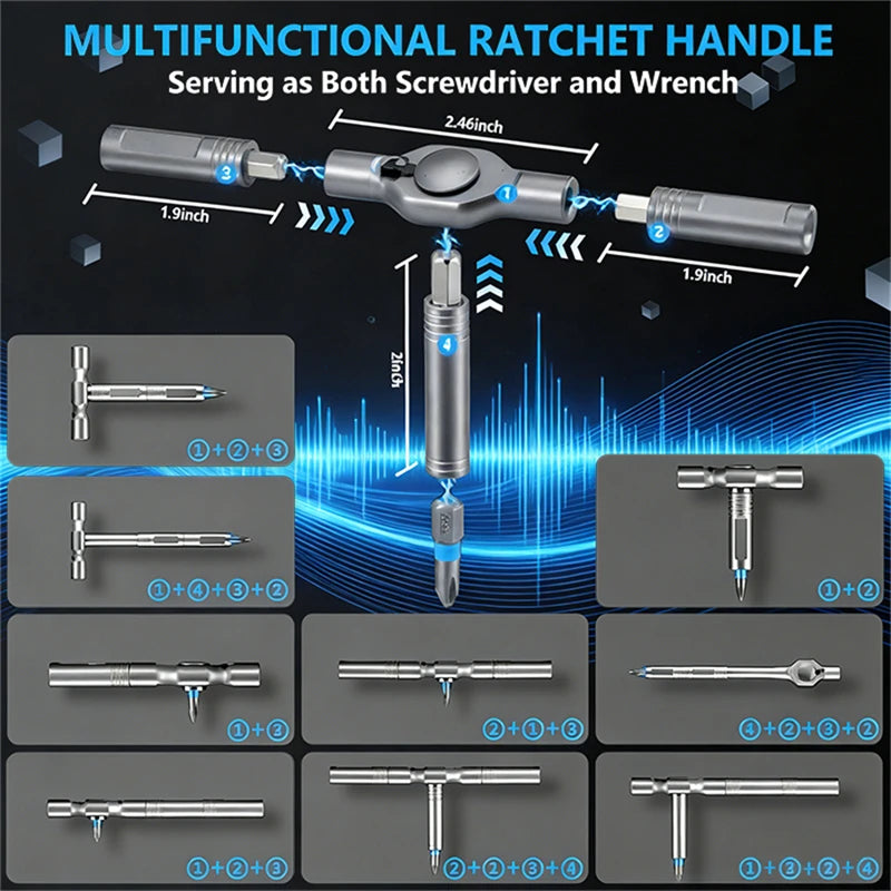 24-in-1 Compact Ratchet Screwdriver Kit