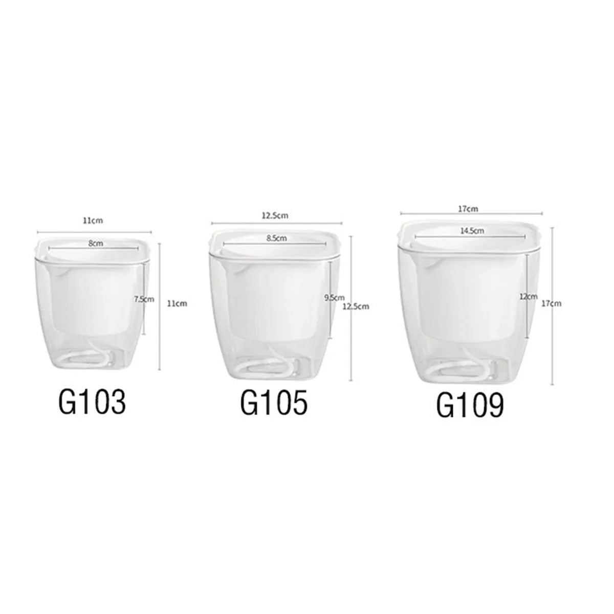 Flower Plant Pot Self Watering Planter Transparent Planting Flower Pot Water Storage Basin Stock Garden Supplies Home Decor FU