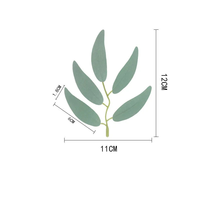 100pcs artificial willow twig leaves wicker  Willow leaf plants for home garden wreath garland wedding wall bouquet decoration