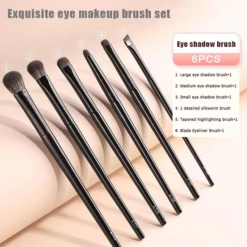 5/6/8/10Pcs Eyes Makeup Brushes Set Professional Soft Eyeliner