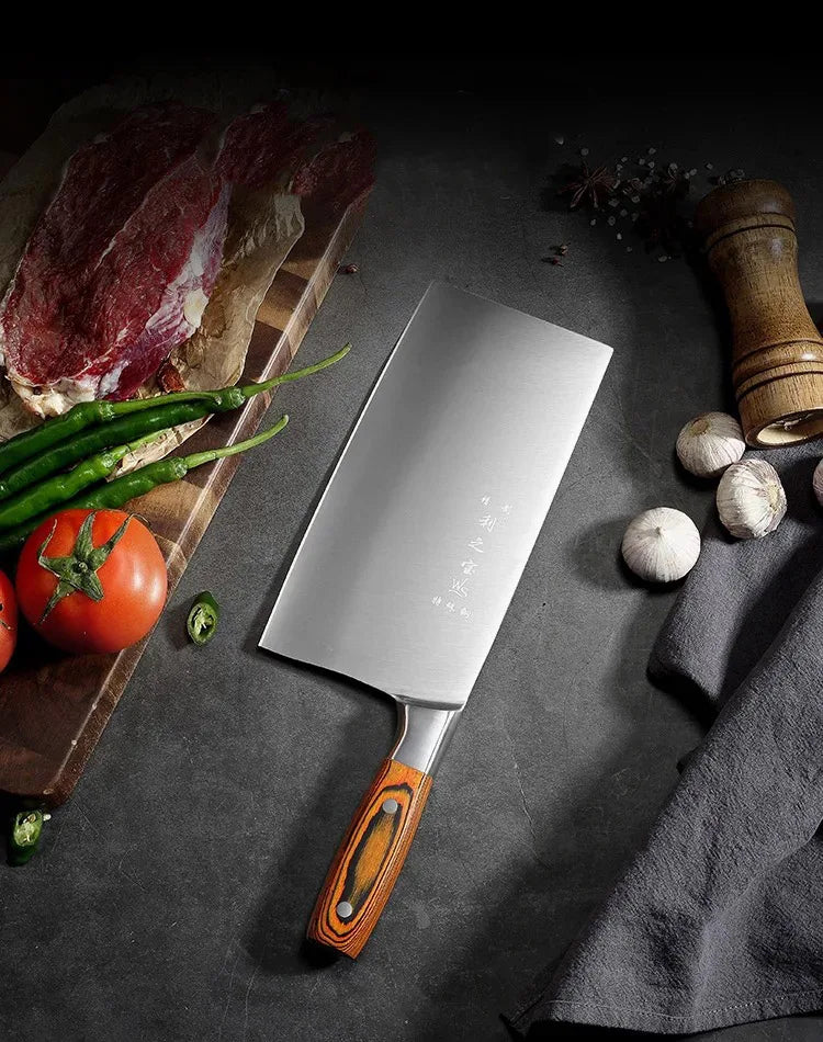 Stainless Steel Kitchen Cleaver Knife Dual-purpose Slicing Chopping Knife Stainless Chef's Slicing Knives coltello tascabile