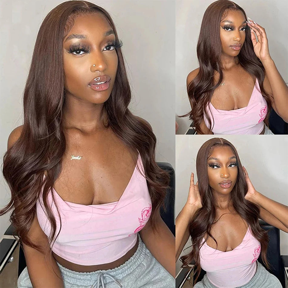 Chocolate Brown Body Wave Lace Front Wig