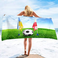 Football Beach Towel Soccer Bath Towel Microfiber Ball Sports Shower Quick Dry Swimming Cover Camping Yoga Mat Bikini Cover Up