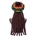 Unisex Dreadlocks Beanie Hat with Fake Braids Jamaican Rasta Reggae Cap Crochet Knitted Skull Cap for  Halloween Christmas Party