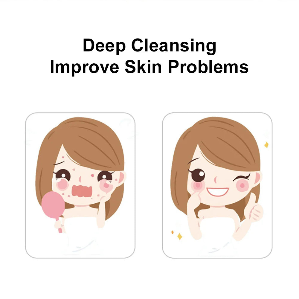 Double-Sided Eletrical Facial Cleansing Men Women Facial Cleansing Brush Heating Silicone Face Wash Brush Manual Clean Skin Care