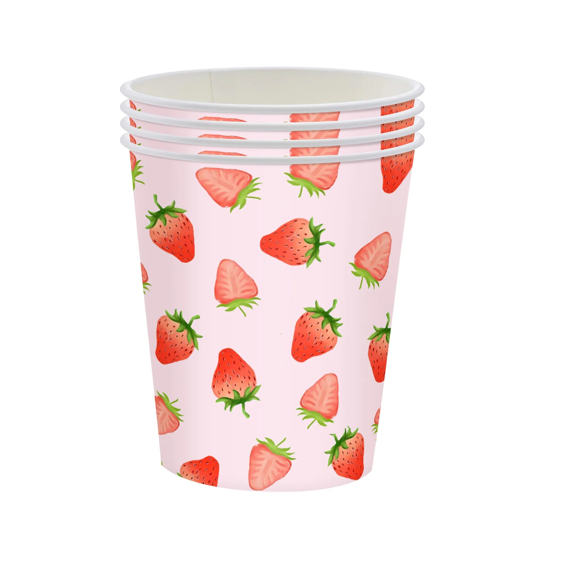 Strawberry Sets Birthday Decoration Party Disposable Paper Napkins Cups Plates Tablecloths Party Supplies