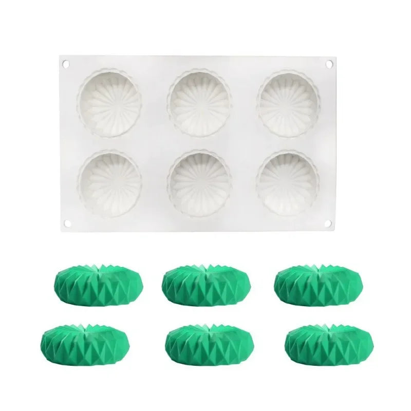 3D Round French Mousse Cake Silicone Baking Mold Chocolate Jelly Dessert Decoration Tool Tray Home Baker Useful Kitchen Tool