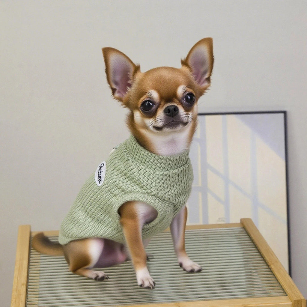 Dog Sweater for Small Dogs, Knitted Pullover Pet Apparel Winter Puppy Clothes for Chihuahua Yorkie
