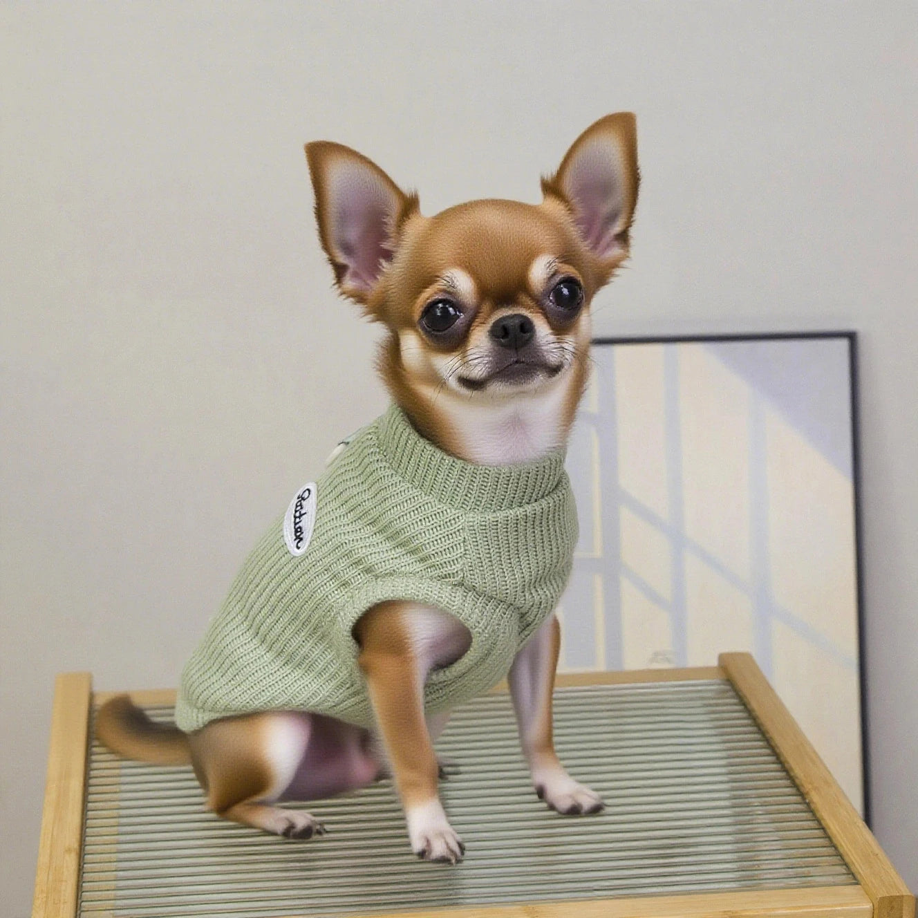 Dog Sweater for Small Dogs, Knitted Pullover Pet Apparel Winter Puppy Clothes for Chihuahua Yorkie