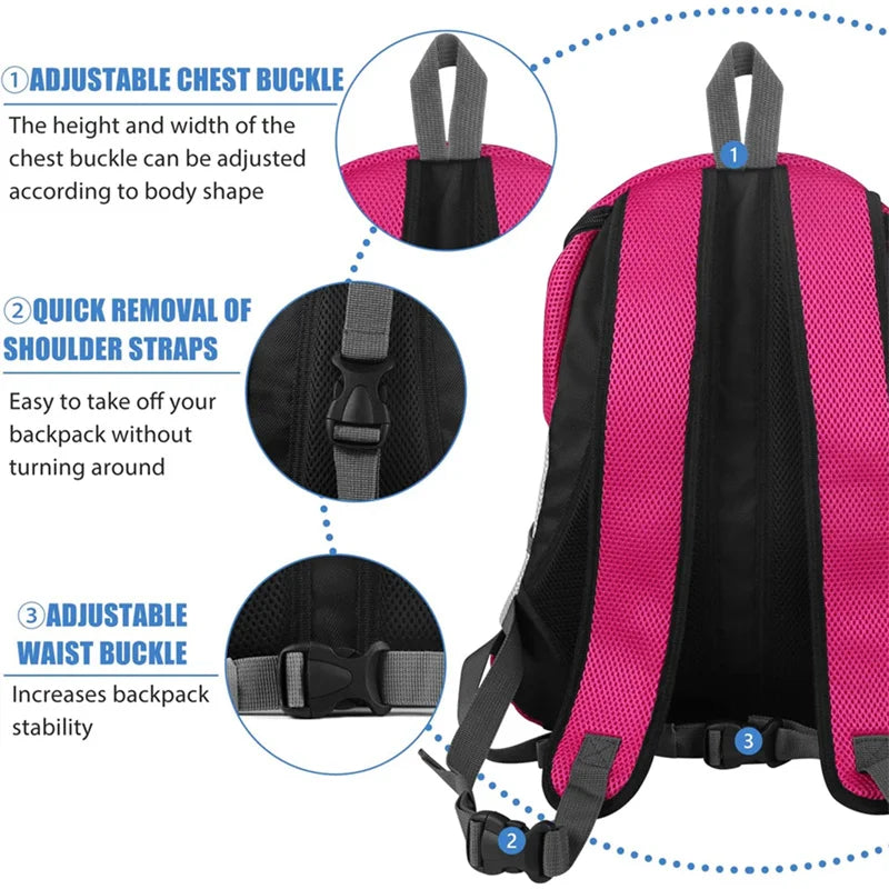 Foldable chest bag, pet bag, outdoor backpack, portable cat backpack for travel, breathable pet backpack for dogs