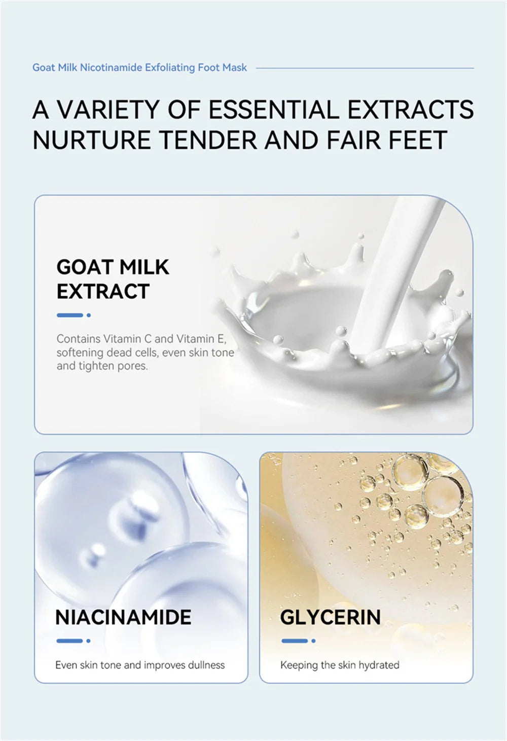 Exfoliating Foot Mask Feet Peeling Mask Spa Socks Smooth Dead Skin Remover Moisturizing Whitening Anti-Cracked Foot Skin Care