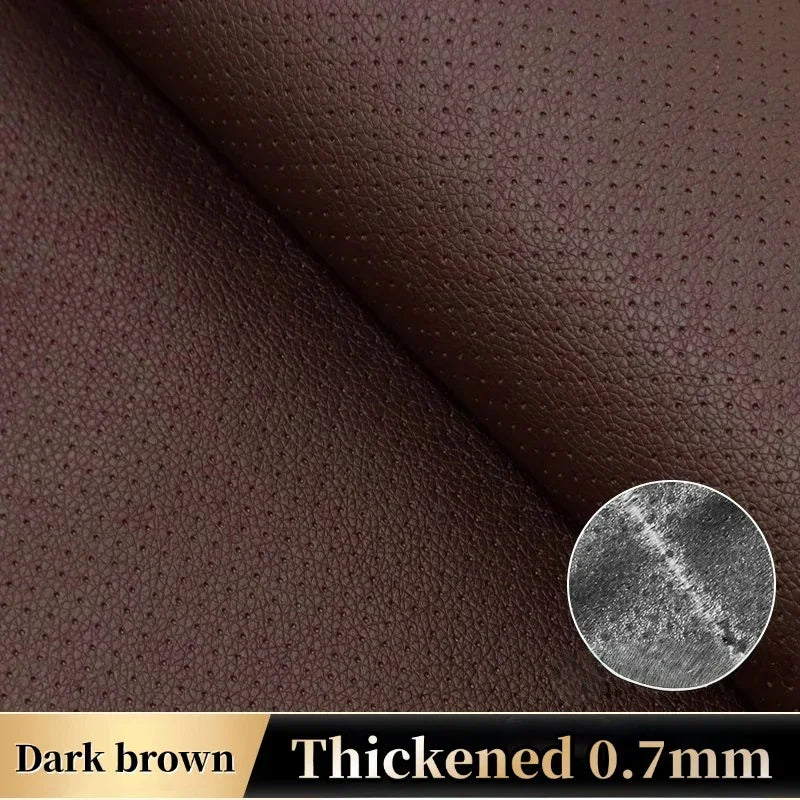 Self Adhesive Breathable Leather Car Seat Repair Perforated Faux Genuine Leather Leather Sofa Car Interior Refurbishment Sticker