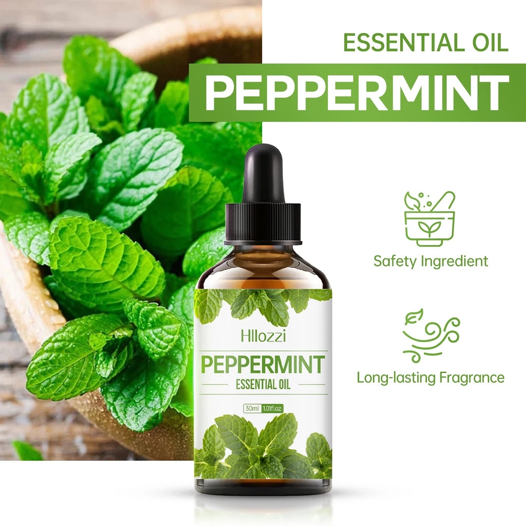 Peppermint essential oil has a refreshing aroma, delicate texture, moisturizing and is suitable for body care and hair care.