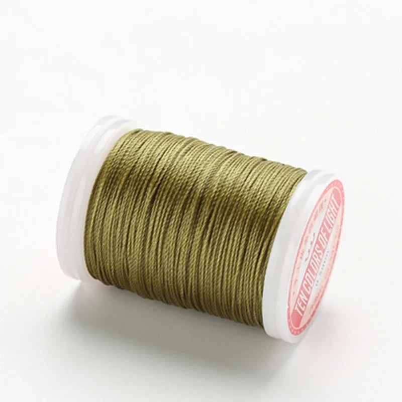 hilo elástico costura Waxed Thread Accessories Leather Craft Sewing Thread Round Waxed Thread Polyester Cord Wax Coated Strings