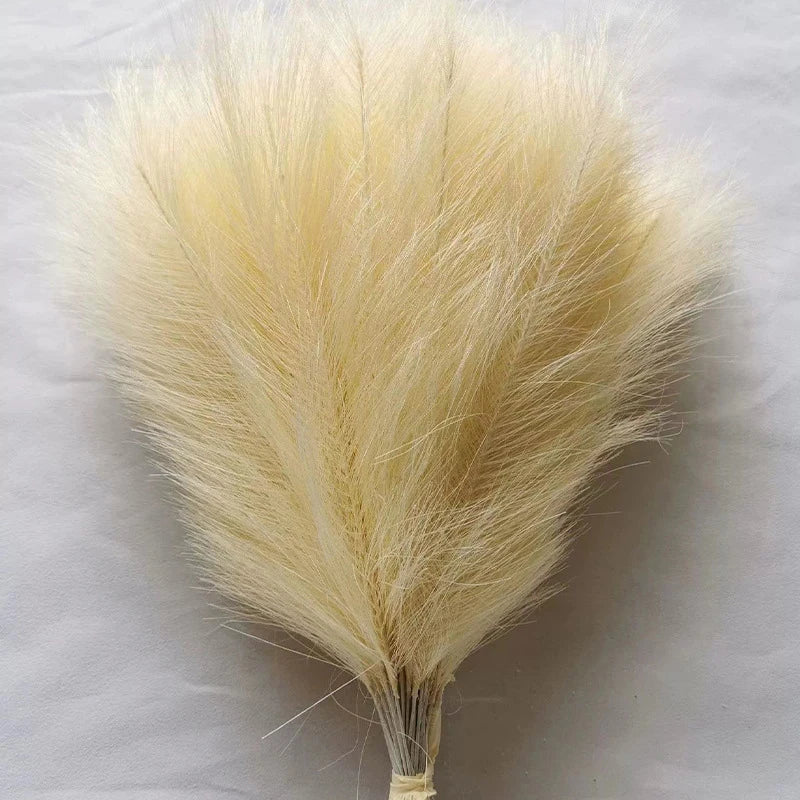 10pcs Artificial Pampas Grass Simulation Feather Wedding Props Reed Home Decor Supplies Table Colorful Pampas Grass 시뮬레이션 풀