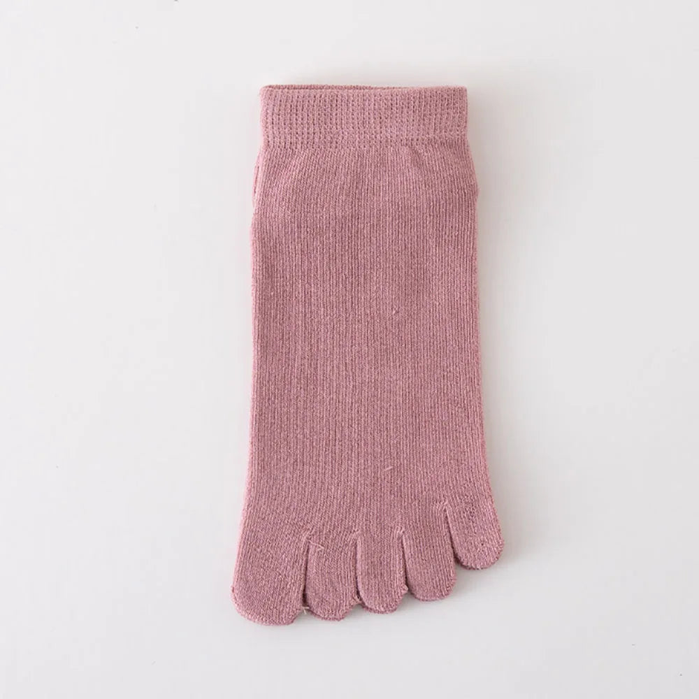 Hot Sale! Women Toe Socks with Separate Fingers Summer Solid Color Cotton Five Finger Socks Women Low Cut Ankle Socks Yoga Sport