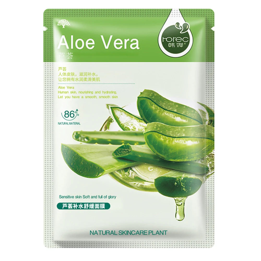 10pcs Sheet Mask Skin Care Plant Facial Mask Moisturizing Oil Control Face Care Masks Shrink Pores Beauty Health Face Patches