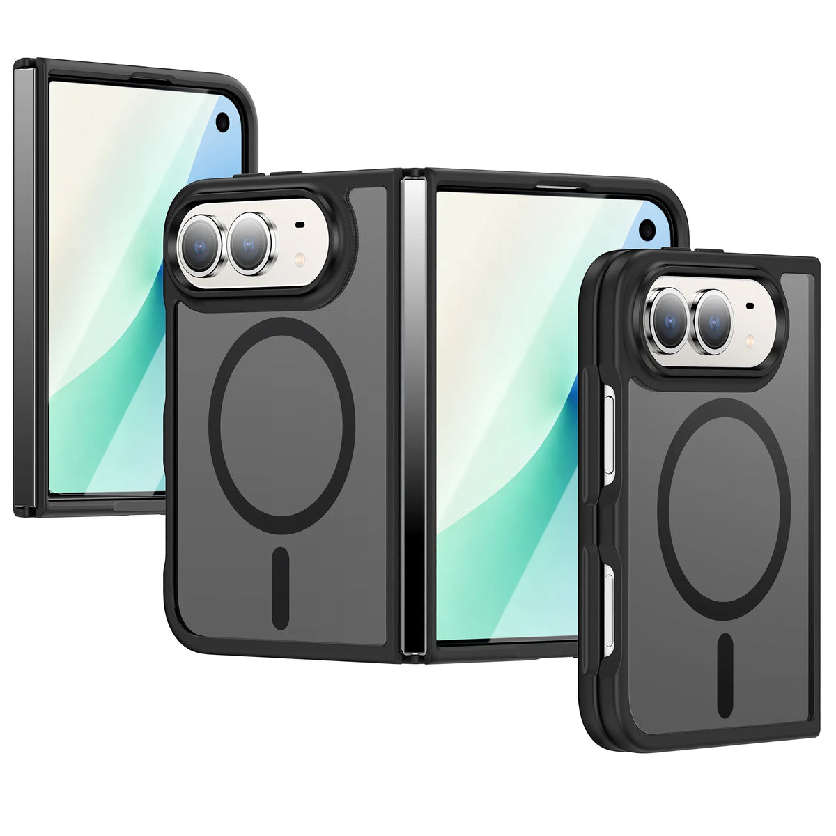 Folding Case for Iphone Duo Cell Phone Accessories Frosted Matte Shockproof Fold Protective Coque Cover