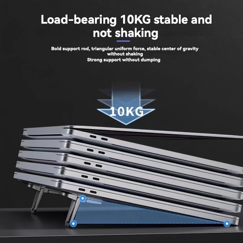 Set of 2 Adjustable Laptop Supports Foldable Two-Gear Height
