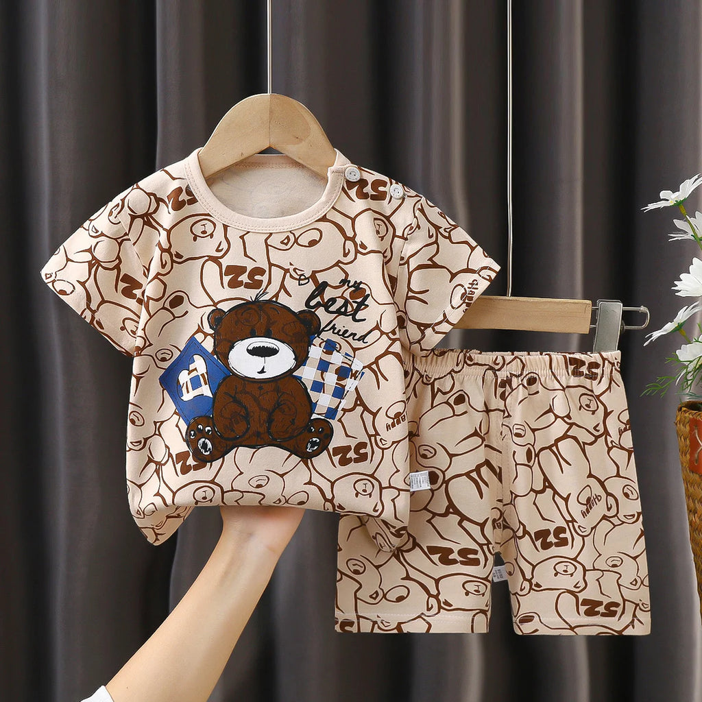 Children's Sets Mother Kids Clothes Boys Girl T-shirt Shorts